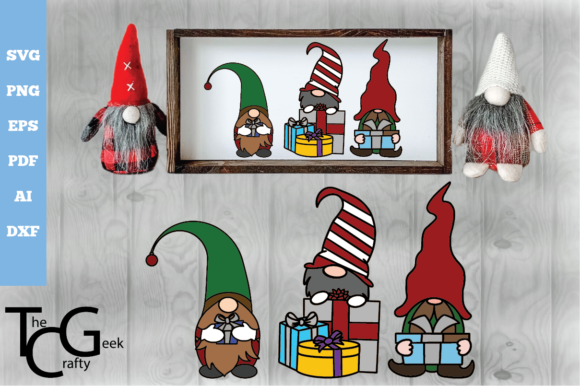 3D Christmas Gnomes Set: Graphics for Cozy Crafts