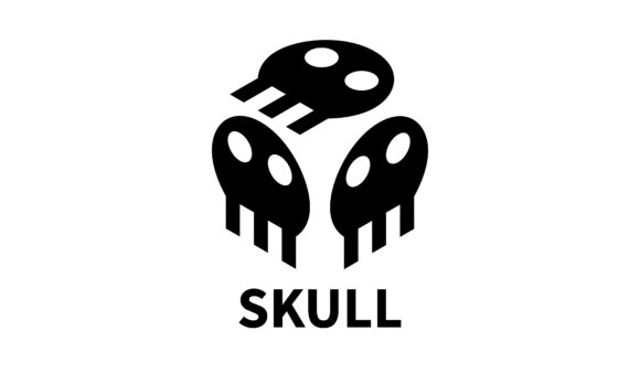 3D Cube Skull Graphics for Modern Illustrations