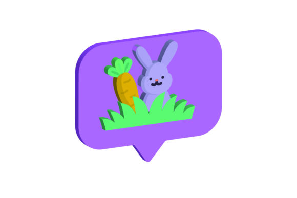 3D Easter Icon Carrot and Bunny Graphics Freebies Review
