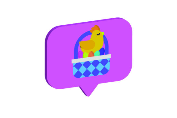 3D Easter Icon Chicken Eggs: Premium Graphics & Freebies