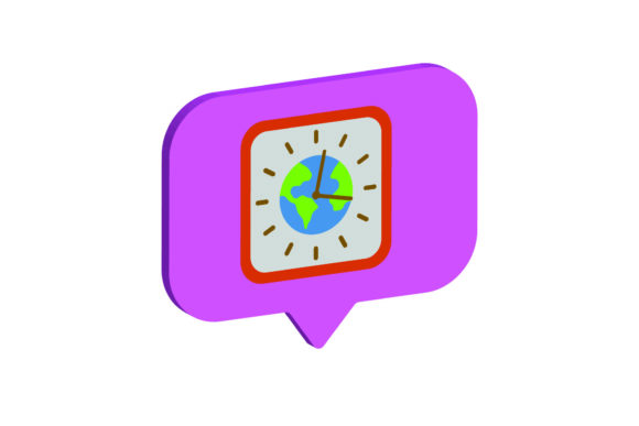 3D Icon Space Clock: Graphics & Illustrations for Makers