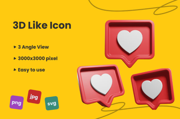 3D Like Icon Graphics for Decorative Elements