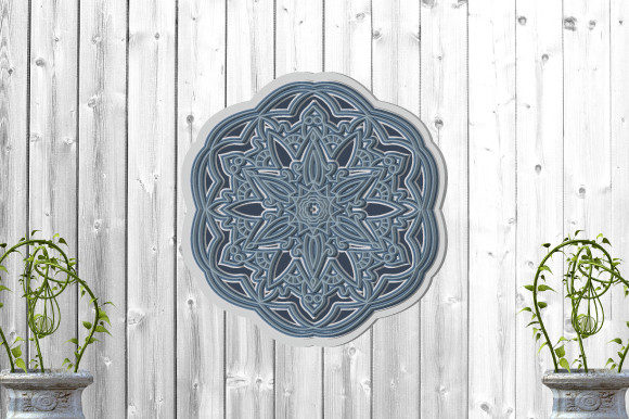 3D Multilayered Mandala Art SVG for Graphics and Crafts
