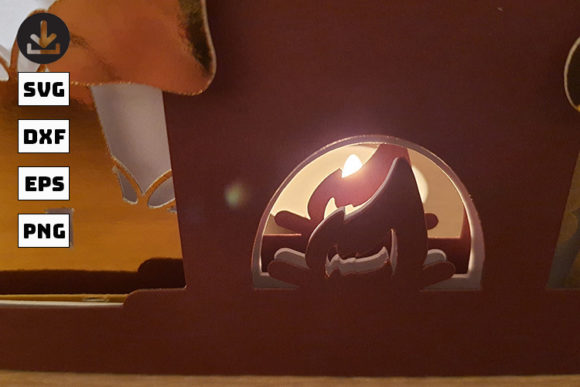 3D Papercut Christmas Fireplace, Chimney Review