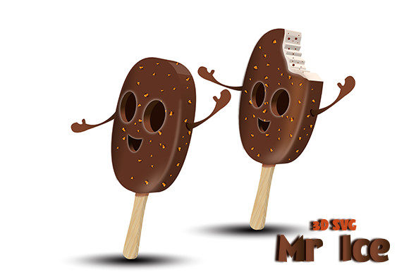 3D Realistic Mr. Ice SVG: Premium Graphics for Crafts and Content