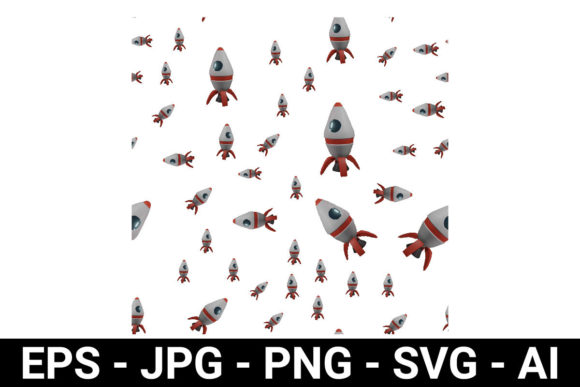 3d Rendering Rocket Seamless Pattern Review
