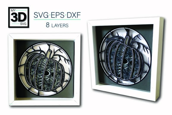 3D SPIDER WEB PUMPKIN SVG for Laser Cutting and Shadow Boxes
