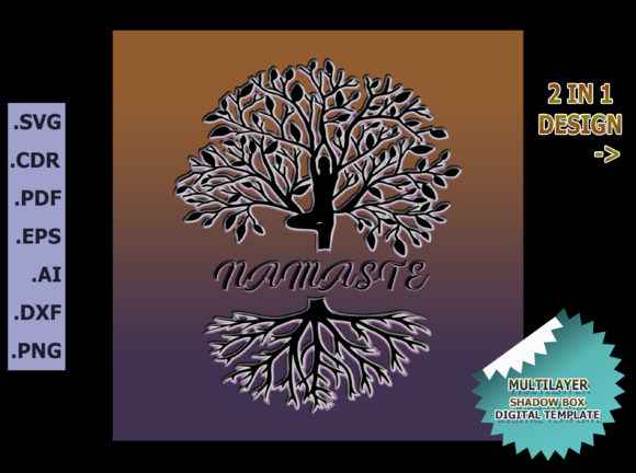 3D Tree of Life Shadowbox Template for Laser Cutting