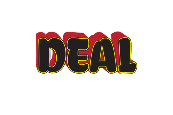 DEAL 3D Text Effect Vector for Modern Graphics and Templates