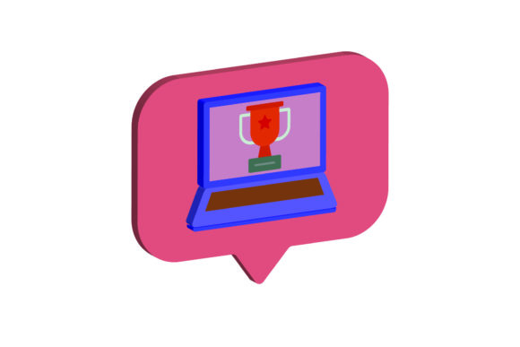 Laptop 3D Icon Trophy Graphics Freebies Review