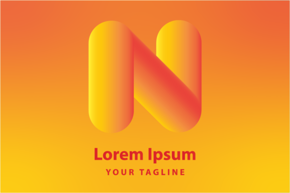 Modern Colorful N Letter Logo Design for Graphics and Logos