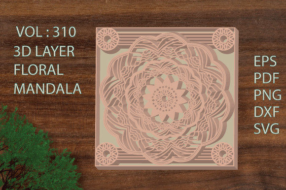 Mother s Day 3D Floral Mandala Art for Graphics and Crafts