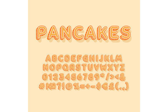 Pancakes Vintage 3d Vector Alphabet Set Review