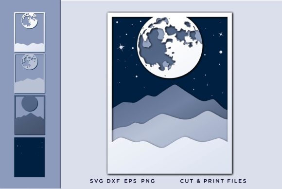 Wall Art 3D, Scandinavian Style, Layered Graphics for Decorative Elements